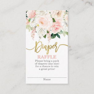 Carte D'accompagnement Anthurium floral Diaper Raffle