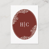 Carte D'accompagnement Anthurium Romantic Modern Details & Reply Card (Dos)