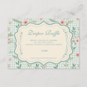 Carte D'accompagnement . Antique Floral Scalloped Diapper Raffle (Devant)