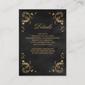 Carte D'accompagnement Antique Gold Frame Black Détails (Devant)