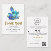 Carte D'accompagnement *~* AP8 COSMIC CRYSTAL Review MERCI LOGO QR (Devant / Derrière)