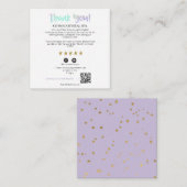 Carte D'accompagnement *~* AP8 QR MERCI Gold Star (Devant / Derrière)