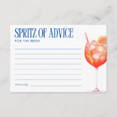 Carte D'accompagnement Aperol Spritz de conseil pour la mariée (Devant)