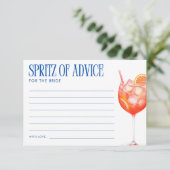 Carte D'accompagnement Aperol Spritz de conseil pour la mariée (Debout devant)