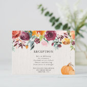 Carte D'accompagnement Appartement floral et citrouille (Debout devant)