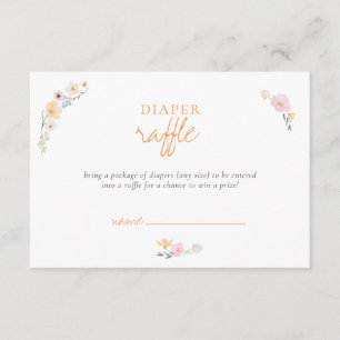 Carte D'accompagnement Appel à la tombola de couches Boho Pastel Calligra