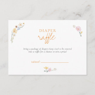 Carte D'accompagnement Appel à la tombola de couches Boho Pastel Calligra