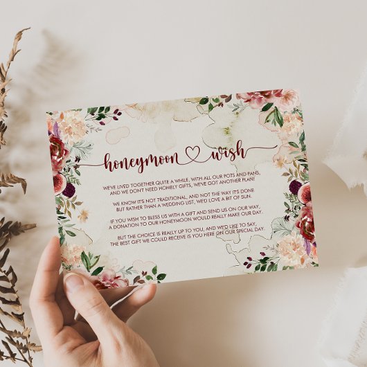 Carte D'accompagnement Appel à mariage floral d'été rustique en calligrap