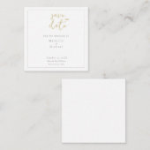 Carte D'accompagnement Appel de script Calligraphie Mariage Moderne Enreg (Devant / Derrière)