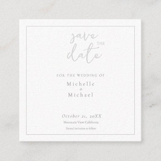 Carte D'accompagnement Appel de script Calligraphie Mariage Moderne Enreg (Devant)