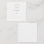 Carte D'accompagnement Appel de script Calligraphie Mariage Moderne Enreg (Devant / Derrière)