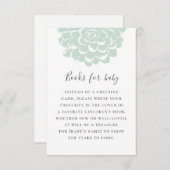 Carte D'accompagnement Apporte un livre pour bébé. Demande succulente de (Devant / Derrière)