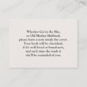 Carte D'accompagnement Apporter une demande de Baby shower de livre Insér (Dos)