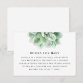 Carte D'accompagnement Apportez le livre pour la demande de bébé. Aquarel (Devant / Derrière)