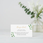 Carte D'accompagnement Apportez un livre baby shower eucalyptus (Debout devant)