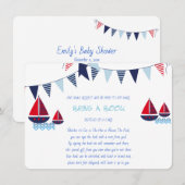 Carte D'accompagnement Apportez un livre, Bateaux à voile, Nautique, Pers (Devant / Derrière)