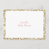 Carte D'accompagnement Apportez un livre, Beatrix Potter, Fleurs rouges,  (Dos)