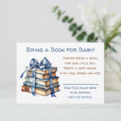 Carte D'accompagnement Apportez un livre pour bébé | BABY SHOWER (Debout devant)