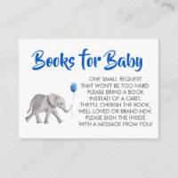 Apportez un livre pour bébé, Baby shower Blue Elep