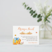 Carte D'accompagnement Apportez Une Demande De Livre Citrouille Automne B (Debout devant)