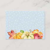 Carte D'accompagnement Apportez Une Demande De Livre Citrouille Automne B (Dos)