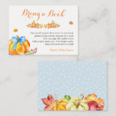 Carte D'accompagnement Apportez Une Demande De Livre Citrouille Automne B (Devant / Derrière)