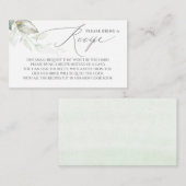 Carte D'accompagnement Apportez une Fête des mariées de recettes vertes (Devant / Derrière)