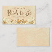 Carte D'accompagnement Apportez une recette pour que la mariée soit Fête  (Devant / Derrière)