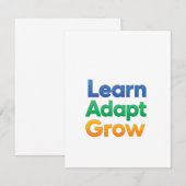 Carte D'accompagnement Apprendre Adapter Grandir (Devant / Derrière)