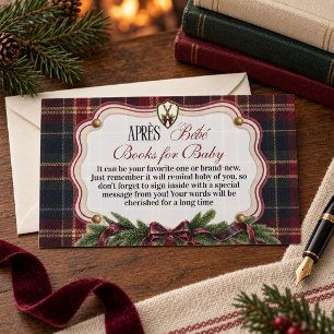 Carte D'accompagnement Après Bébé Preppy Ski Christmas Book Baby Shower