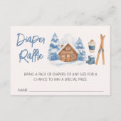 Carte D'accompagnement Apres Ski Baby shower Diaper Raffle (Devant)