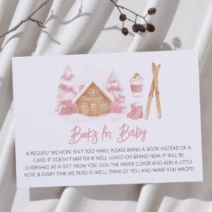 Carte D'accompagnement Apres Ski Pink Baby showers Livres pour bébé