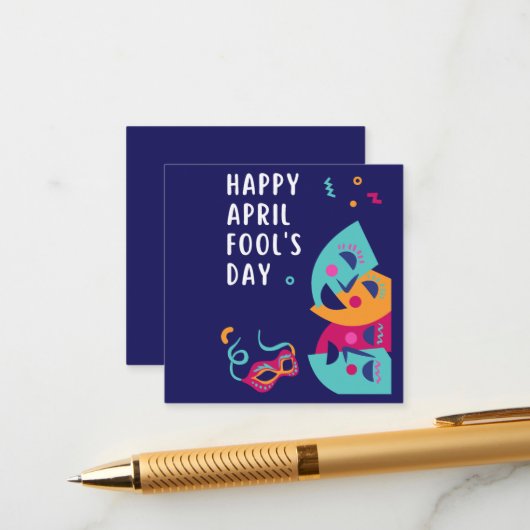 Carte D'accompagnement April Fool's day Paper Plate (Devant/Arrière en situation)