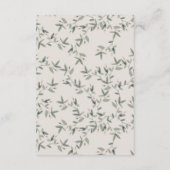 Carte D'accompagnement Aqua Blue floral Teapot Cup Réception de mariage (Dos)