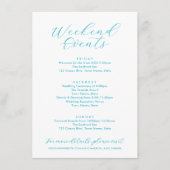 Carte D'accompagnement Aqua Blue Week-end Événements Ocean Waves Beach We (Devant)