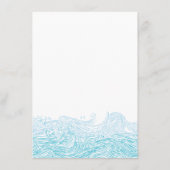 Carte D'accompagnement Aqua Blue Week-end Événements Ocean Waves Beach We (Dos)