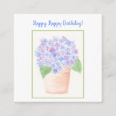 Carte D'accompagnement Aquarelle à perte peinte à la main Hydrangea Flora (Devant)