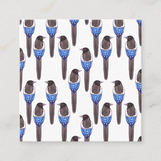 Carte D'accompagnement Aquarelle à tourte noire ou à tourpie américaine (Devant)