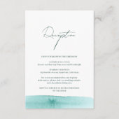 Carte D'accompagnement Aquarelle Abstraite moderne Réception de mariage O (Devant)