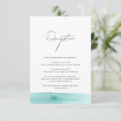 Carte D'accompagnement Aquarelle Abstraite moderne Réception de mariage O (Debout devant)