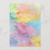 Carte D'accompagnement Aquarelle Abstraite Réception Colorée Fantaisiste (Dos)