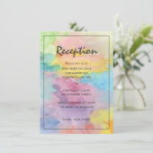 Carte D'accompagnement Aquarelle Abstraite Réception Colorée Fantaisiste (Debout devant)