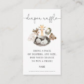 Carte D'accompagnement Aquarelle Animaux Faux Moderne Roulette Dorée Raff (Devant)