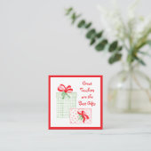 Carte D'accompagnement Aquarelle Apprentis vacances Meilleurs Cadeaux (Debout devant)