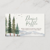 Carte D'accompagnement Aquarelle Baby shower de bois Déchets Raffin (Devant)