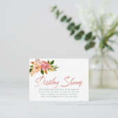 Carte D'accompagnement Aquarelle Baby shower floral (Debout devant)