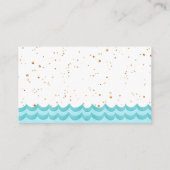 Carte D'accompagnement Aquarelle Baby shower nautique Déchets (Dos)