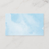 Carte D'accompagnement Aquarelle bébé bleu or garçon diaper tombole (Dos)