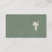 Carte D'accompagnement Aquarelle Blanc Lily et vert arrière - plan  bébé (Dos)