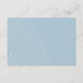 Carte D'accompagnement Aquarelle bleu clair Baby shower Floral Conseils (Dos)